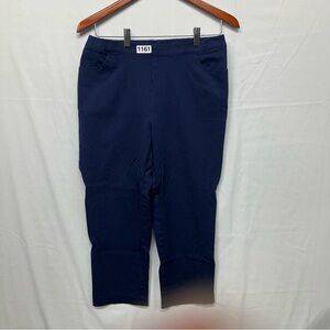 Isaac Mizrahi Live! Navy Blue Stretch Pull-On Pants Women’s Size 10